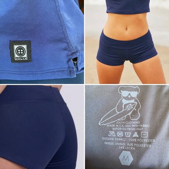 Jolyn Clothing Other - JOLYN $44 Navy Blue SURF SHORT Bikini Bottom sz MED NWOT